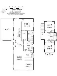 Floorplan of Homely unit listing, 1/45 Dorset Road, Croydon VIC 3136