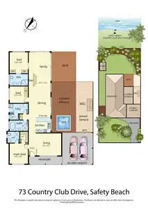 Floorplan of Homely house listing, 73 Country Club Drive, Safety Beach VIC 3936