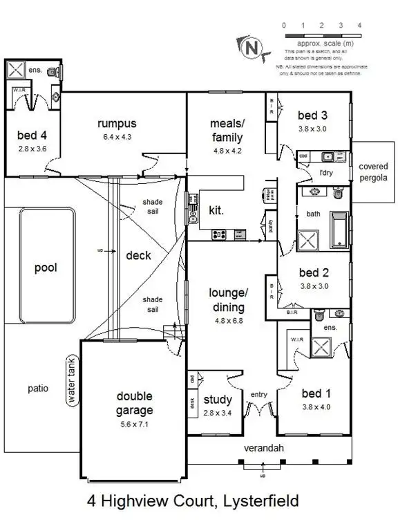 Floorplan of Homely house listing, 4 Highview Court, Lysterfield VIC 3156