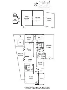 Floorplan of Homely house listing, 12 Hollyview Court, Rowville VIC 3178