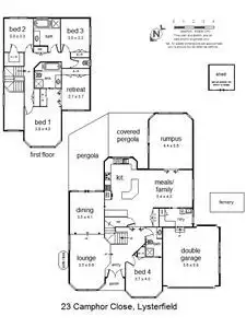 Floorplan of Homely house listing, 23 Camphor Close, Lysterfield VIC 3156