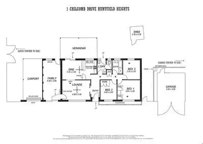 Floorplan of Homely house listing, 1 Chilcomb Drive, Huntfield Heights SA 5163