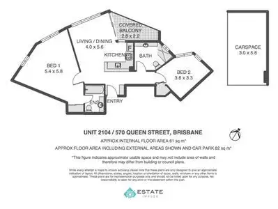 Floorplan of Homely unit listing, 2104/570 Queen Street, Brisbane City QLD 4000