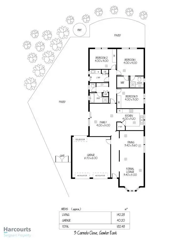 Floorplan of Homely house listing, 3 Carmelo Close, Gawler East SA 5118