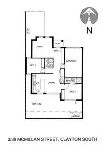 Floorplan of Homely unit listing, 3/38 McMillan Street, Clayton South VIC 3169
