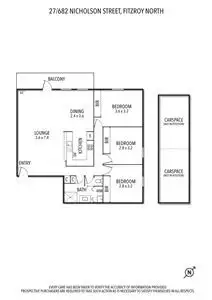 Floorplan of Homely apartment listing, 27/682 Nicholson Street, Fitzroy North VIC 3068