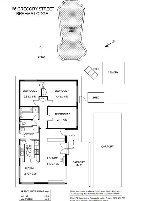 Floorplan of Homely house listing, 66 Gregory Street, Brahma Lodge SA 5109