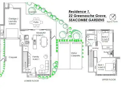 Floorplan of Homely house listing, 22 Greenasche Grove, Seacombe Gardens SA 5047