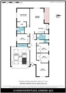 Floorplan of Homely house listing, 14 Honeyeater Place, Lowood QLD 4311