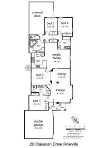 Floorplan of Homely house listing, 20 Clauscen Drive, Rowville VIC 3178