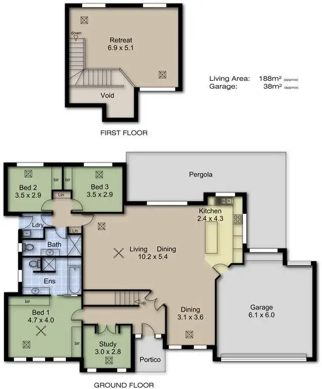Floorplan of Homely house listing, 7B Queens Lane, Glen Osmond SA 5064