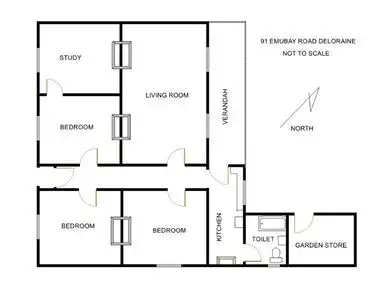 Floorplan of Homely house listing, 91 Emu Bay Road, Deloraine TAS 7304