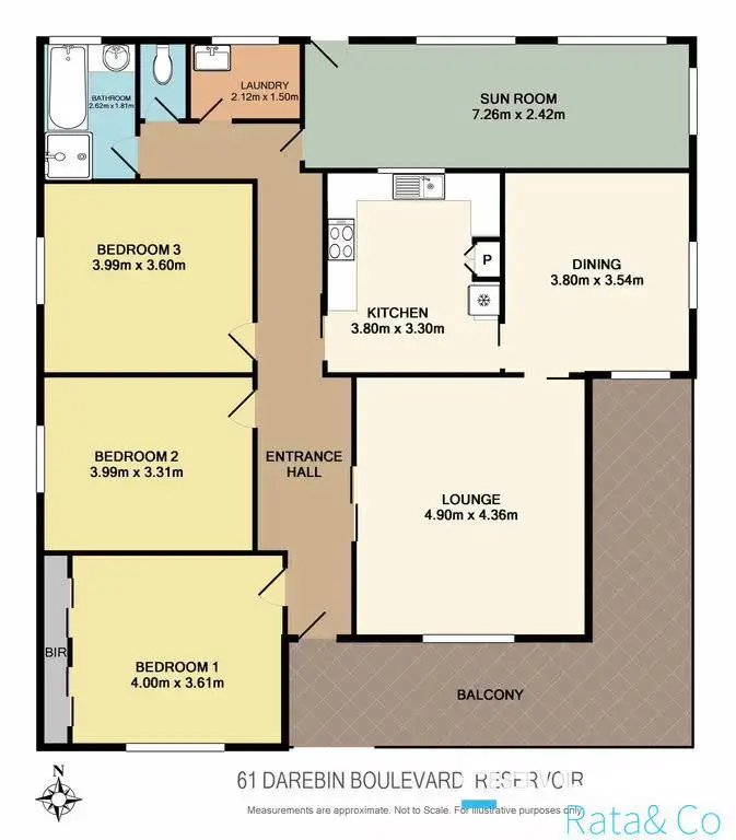 Floorplan of Homely house listing, 61 Darebin Boulevard, Reservoir VIC 3073