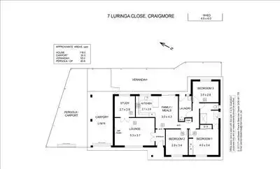 Floorplan of Homely house listing, 7 Luringa Close, Craigmore SA 5114