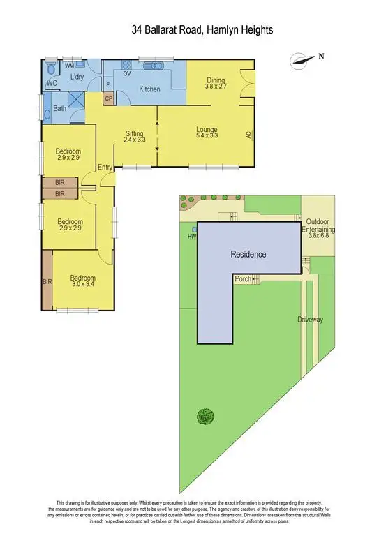 Floorplan of Homely house listing, 34 Ballarat Road, Hamlyn Heights VIC 3215