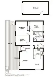 Floorplan of Homely unit listing, 1/7 Mountain View Crescent, Seaford VIC 3198