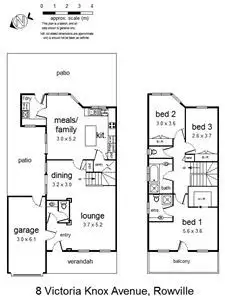 Floorplan of Homely house listing, 8 Victoria Knox Avenue, Rowville VIC 3178