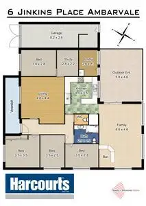 Floorplan of Homely house listing, 6 Jinkins Place, Ambarvale NSW 2560