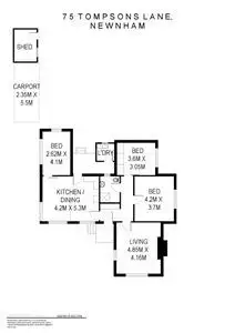 Floorplan of Homely house listing, 75 Tompsons Lane, Newnham TAS 7248