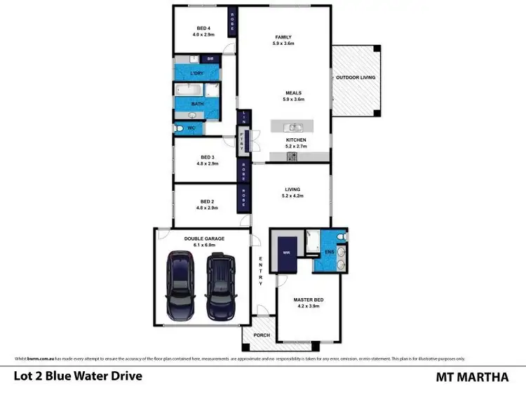 Floorplan of Homely house listing, 14 Blue Water Drive, Mount Martha VIC 3934