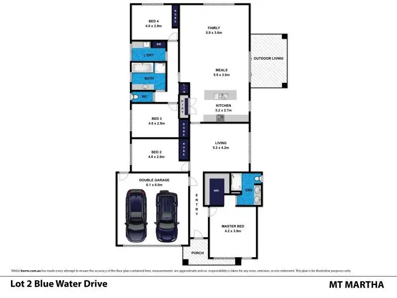 Floorplan of Homely house listing, 14 Blue Water Drive, Mount Martha VIC 3934