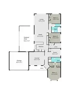 Floorplan of Homely house listing, 47 Wicklow Drive, Invermay VIC 3352