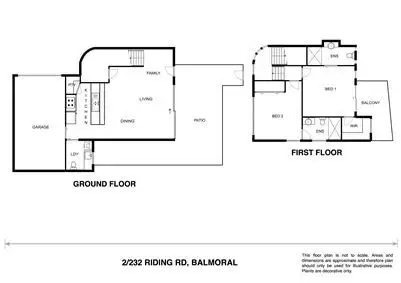 Floorplan of Homely townhouse listing, 2/232 Riding Road, Balmoral QLD 4171