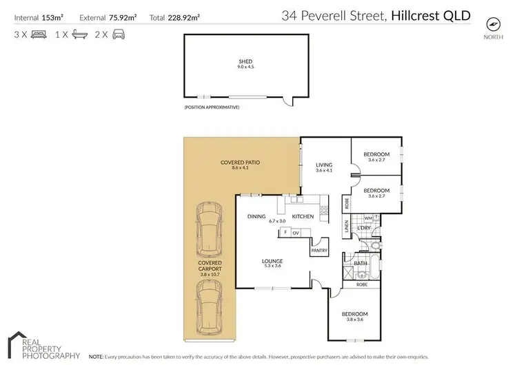 Floorplan of Homely house listing, 34 Peverell Street, Hillcrest QLD 4118