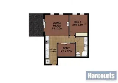 Floorplan of Homely apartment listing, 8/44-48 Metro Parade, Mawson Lakes SA 5095