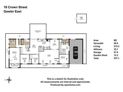 Floorplan of Homely house listing, 18 Crown Street, Gawler East SA 5118