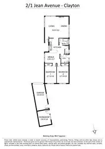 Floorplan of Homely unit listing, 2/1 Jean Avenue, Clayton VIC 3168