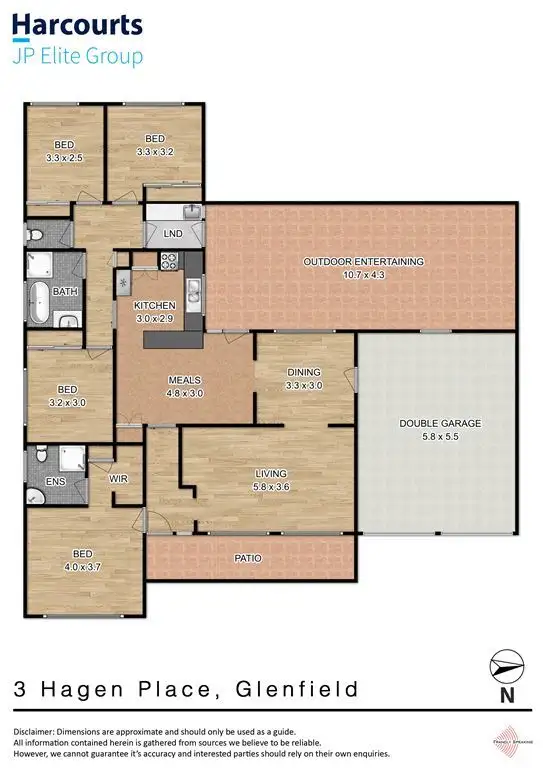 Floorplan of Homely house listing, 3 Hagen Place, Glenfield NSW 2167