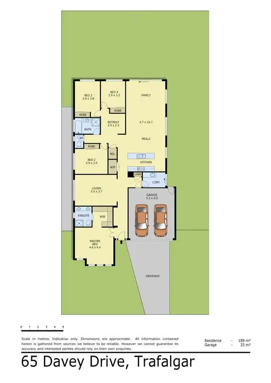 Floorplan of Homely house listing, 65 Davey Drive, Trafalgar VIC 3824