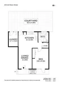 Floorplan of Homely apartment listing, 3/39 Antill Street, Wilston QLD 4051