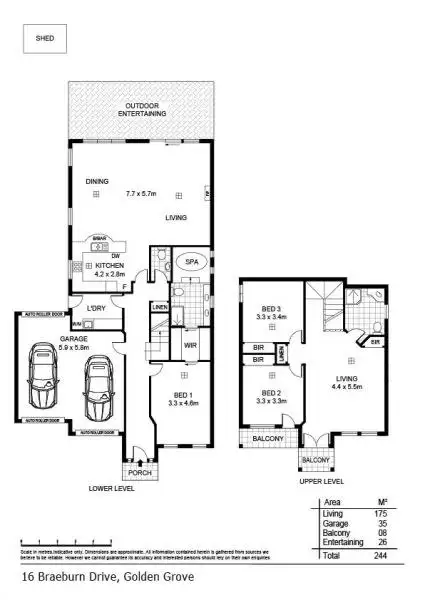 Floorplan of Homely house listing, 16 Braeburn Drive, Golden Grove SA 5125