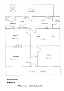 Floorplan of Homely house listing, 6 Second street, Minlaton SA 5575