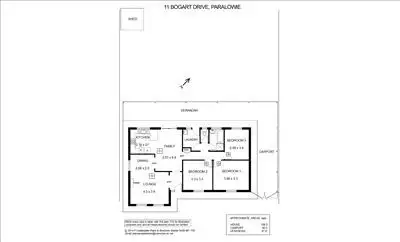 Floorplan of Homely house listing, 11 Bogart Drive, Paralowie SA 5108