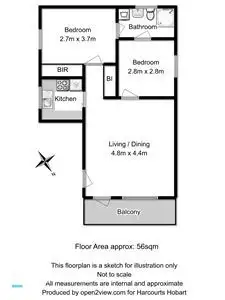 Floorplan of Homely apartment listing, 6/9 Clarke Avenue, Battery Point TAS 7004