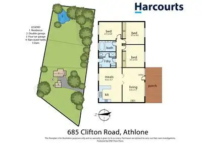 Floorplan of Homely rural property listing, 685 Clifton Road, Athlone VIC 3818