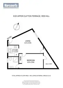 Floorplan of Homely unit listing, 6/25 Upper Clifton Terrace, Red Hill QLD 4059