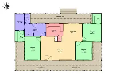 Floorplan of Homely rural property listing, 19 Templeton Street, Clunes VIC 3370