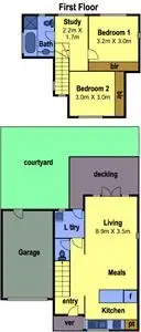 Floorplan of Homely townhouse listing, 2/49 St. Vigeons Road, Reservoir VIC 3073