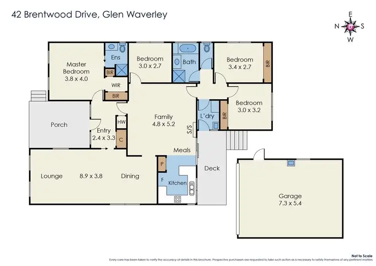 Floorplan of Homely house listing, 42 Brentwood Drive, Glen Waverley VIC 3150