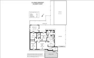 Floorplan of Homely house listing, 22 Jones Crescent, Elizabeth East SA 5112