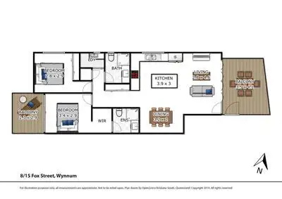 Floorplan of Homely apartment listing, 8/15 Fox Street, Wynnum QLD 4178