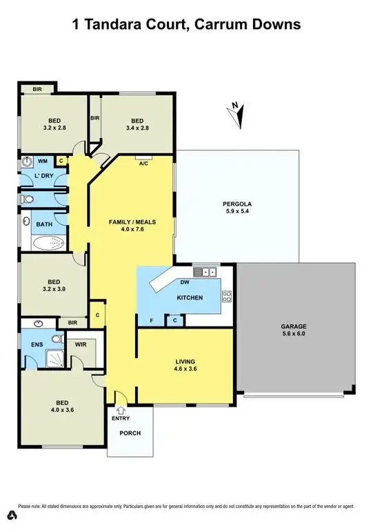 Floorplan of Homely house listing, 1 Tandarra court, Carrum Downs VIC 3201