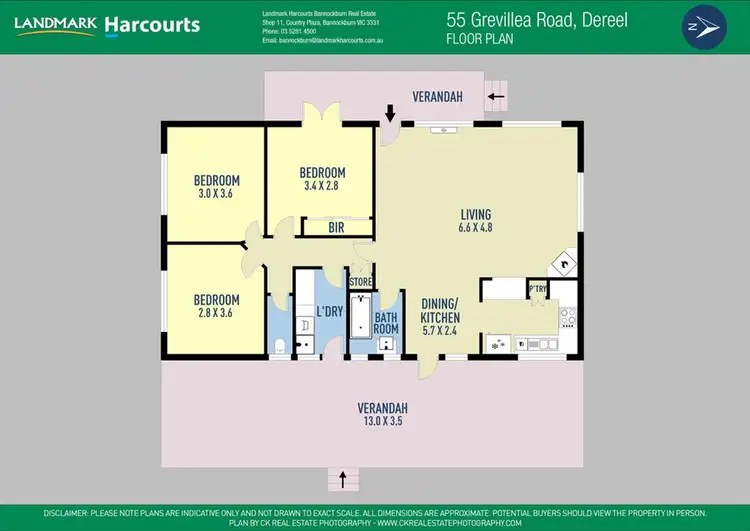 Floorplan of Homely house listing, 55 Grevillea Road, Dereel VIC 3352