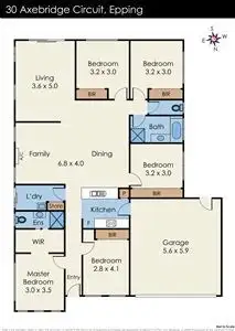 Floorplan of Homely house listing, 30 Axebridge Circuit, Epping VIC 3076