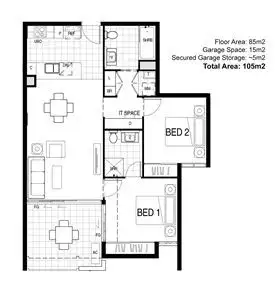 Floorplan of Homely unit listing, 97/20 Donkin Street, West End QLD 4101