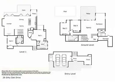 Floorplan of Homely house listing, 28 Silky Oak Drive, Brookwater QLD 4300